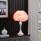 18.25"In Soft Pink Feather Aquina Crisp White Contour Glam Table Lamp - SolidRoot Buy Furniture USA