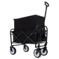 Minimeetall Multi-use Bag Collapsible Foldable Wagon Cart Beach Wagon Heavy Duty Utility Cart Utility Wagon Grocery Cart for for Camping ,3pcs  plastic Liner bag /Cover ,black Livingsource