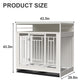 43.3 inch Dog Crate Furniture for Large Dogs,Wooden Dog Crate with Divider,Double Door Dog Kennel with Three Drawers Storages,Heavy Duty Dogs Decorative Pet House for Large Medium Dogs ,White - SolidRoot Buy Furniture USA