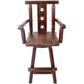 Rustic Bar Stool - Fir Wood Construction, Chair withDecorative Star Backrest, Footrest,Wide Armrest, Rustic Kitchen Stool, Tall Bistro Chair for Dining Room, Restaurant, Pub, 4-Foot,brown color Livingsource