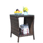 Outdoor patio Furniture 1 Coffee Table with clear tempered glass Livingsource