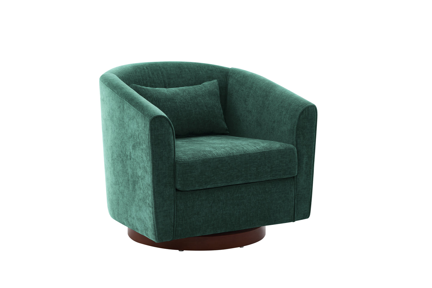 Swivel Accent Chair for Living Room, Sofa Chairs with Wood Base Side,  Comfy Swivel Accent Chair with Wide Upholstered, for Living Room