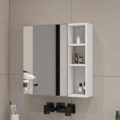 A white MDF material mirror cabinet, bathroom mirror, MDF material mirror cabinet,a separate wall mounted bathroom mirror for storage and space saving.W1151P318194 SolidRoot Buy Furniture USA