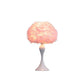 18.25"In Soft Pink Feather Aquina Crisp White Contour Glam Table Lamp - SolidRoot Buy Furniture USA