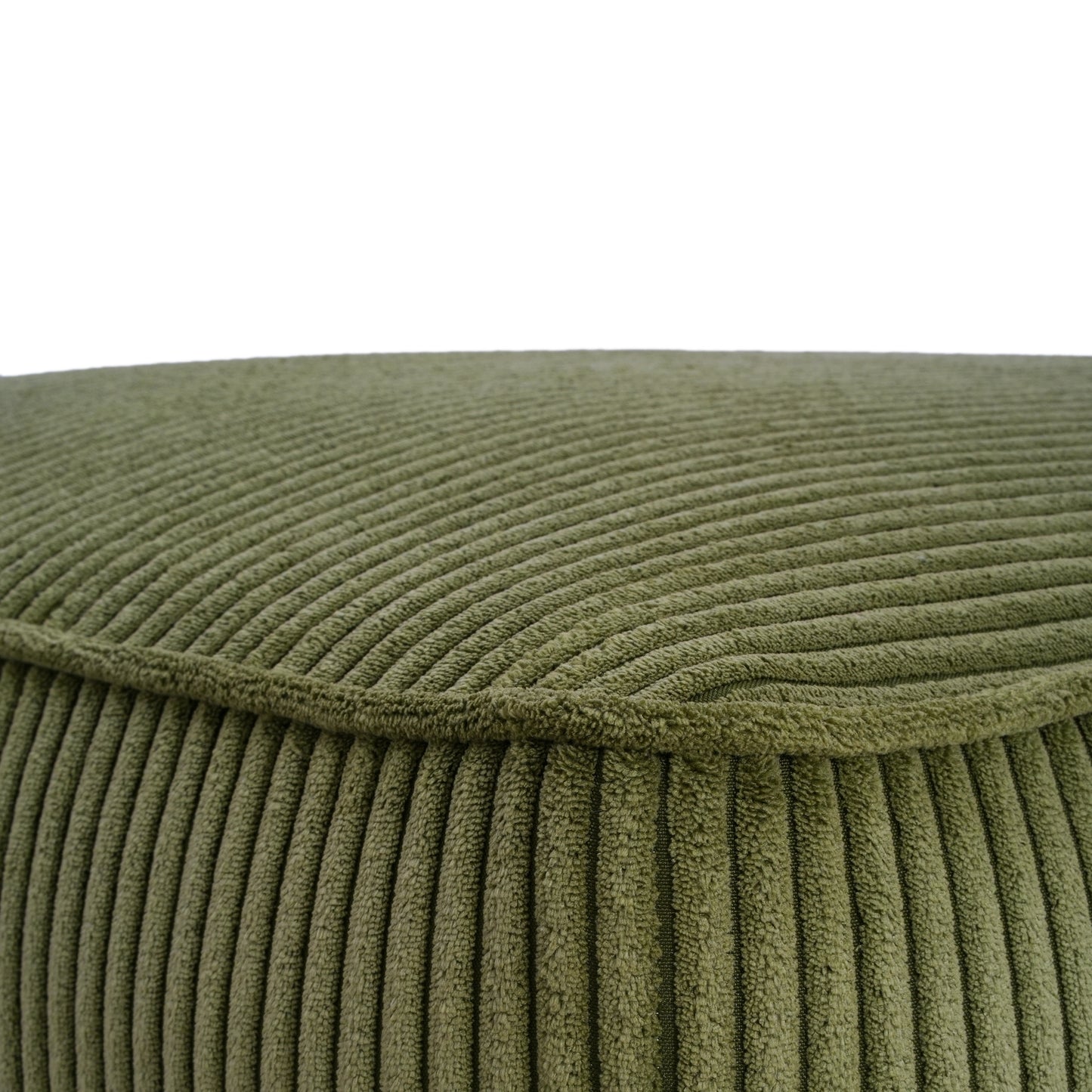 ISABELLA Square Ottoman, Olive Green, Corduroy