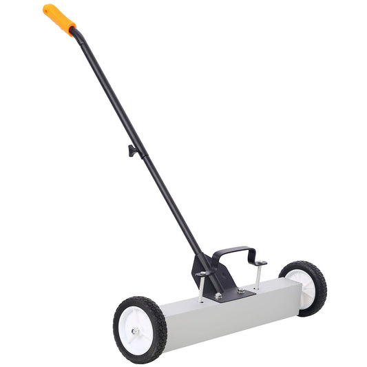24'' Rolling Magnetic Pick-Up Sweeper, Heavy Duty Push-Type with Release, for Nails Needles Screws Collection,30 Pound Capacity Livingsource