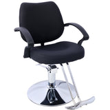 Black Salon Styling Chair with Bonus Barber Cape - Heavy Duty Hydraulic Pump Chair for Hairdressing, Barbering & Beauty Spa SolidRoot Buy Furniture USA