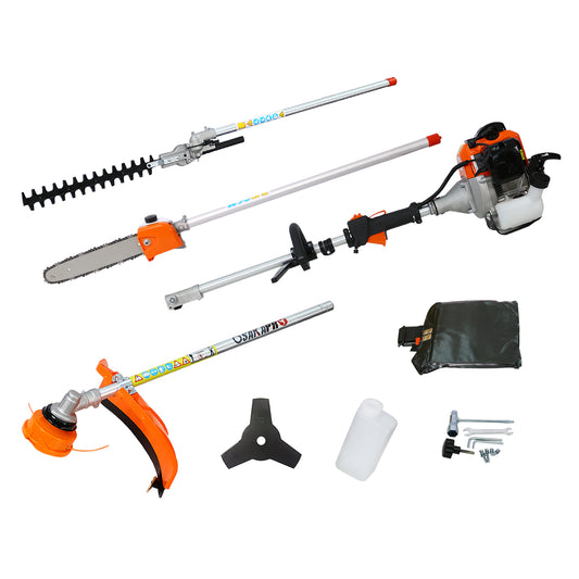 4 in 1 Multi-Functional Trimming Tool, 56CC 2-Cycle Garden Tool System with Gas Pole Saw, Hedge Trimmer, Grass Trimmer, and Brush Cutter EPA Compliant SolidRoot Buy Furniture USA