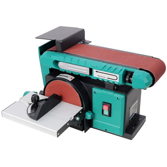 Benchtop Belt and Disc Sander,120V/60Hz,4x36 in. Belt & 6 in. Disc Sander, Green color SolidRoot Buy Furniture USA