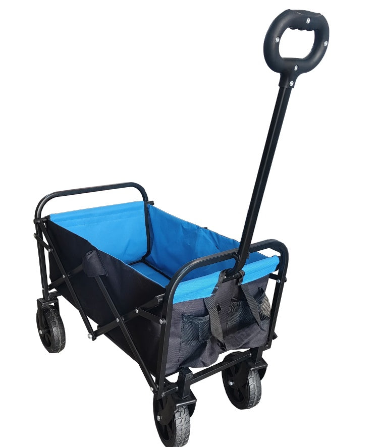 Compact Collapsible Wagon Garden Cart Shopping Cart Outdoor Camping Wagon Utility Cart