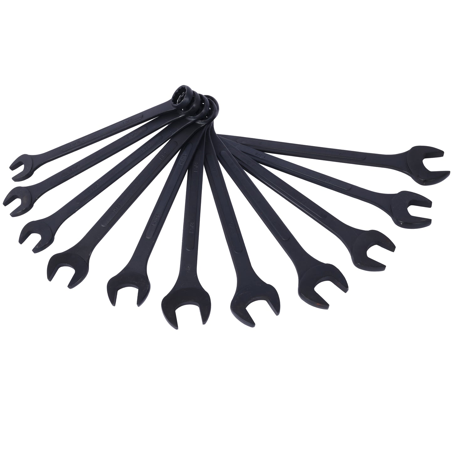 Jumbo Combination Wrench Set extra large, SAE, 11-piece, 1-5/16'' to 2'',Black Oxide, with Pouch