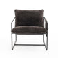 2 Chairs in 1 Box, Upholstered hanging armchair with arm pocket metal frame, crushed foam cushions and skin-friendly braid for living room and bedroom. Dark Gray Livingsource