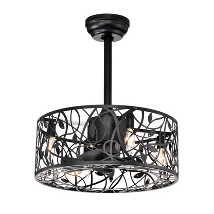 18'' Decor Forward Reverse 5 Blades Ceiling Fan Lamps,  Industrial Style Vintage Fan Ceiling Fan with 3 Speeds Adjustable for Living Room, Bedroom, Kitchen SolidRoot Buy Furniture USA