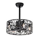 18'' Decor Forward Reverse 5 Blades Ceiling Fan Lamps,  Industrial Style Vintage Fan Ceiling Fan with 3 Speeds Adjustable for Living Room, Bedroom, Kitchen SolidRoot Buy Furniture USA