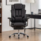 Office Chair, Big and Tall Executive Office Chair with Footrest, Leather Computer Chair, Ergonomic Reclining Chair High Back, Large Home Office Chair (Black) Livingsource