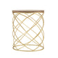Golden Side table [MDF TOP+ METAL FRAME] Livingsource