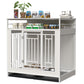 43.3 inch Dog Crate Furniture for Large Dogs,Wooden Dog Crate with Divider,Double Door Dog Kennel with Three Drawers Storages,Heavy Duty Dogs Decorative Pet House for Large Medium Dogs ,White - SolidRoot Buy Furniture USA