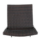 Outdoor Wicker Barstools Faux Rattan Patio Bar Stools Foldable Chair, Multibrown, Set of 2 - SolidRoot Buy Furniture USA