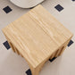 15.74'' Square Side Table Small Coffee Table Accent Table  Bedside Table for Living Room Bedroom,Nature Livingsource