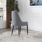 Modern PU sponge-filled dining chair, solid wood metal legs, suitable for restaurants, living rooms and rooms-(Set of 2) Livingsource