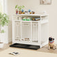 43.3 inch Dog Crate Furniture for Large Dogs,Wooden Dog Crate with Divider,Double Door Dog Kennel with Three Drawers Storages,Heavy Duty Dogs Decorative Pet House for Large Medium Dogs ,White - SolidRoot Buy Furniture USA