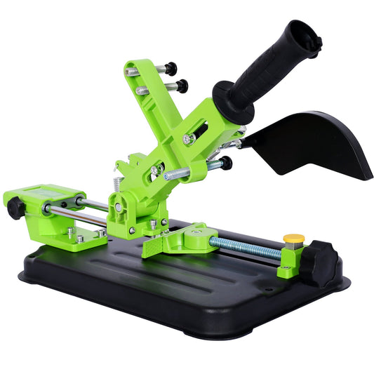 Universal Angle Grinder Stand,Grinder HOlder Sliding Handle bracket,Upgraded Cast Iron Base ,Cutting Angle Adjustable for 100 and 125 Angle Grinder Livingsource