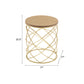 Golden Side table [MDF TOP+ METAL FRAME] Livingsource
