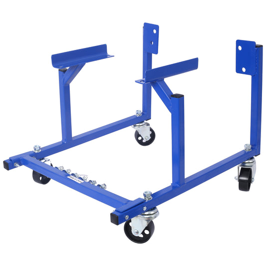 Engine Cradle with Wheels Powder Coat 3in Heavy Duty Steel Construction Wheels 1000 LBS Capacity Storage Hardware Included Easy Assembly(Small Block Ford)