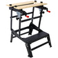 Multifunctional Workbench, Portable Foldable Workbench, Holds Up to 550 Pounds, with Adjustable Jaws, Vertical Clamping and Four Adjustable Rotating Pins, Suitable for DIY, Woodworking Livingsource
