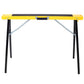 Saw Horses 2 Pack, Folding Portable Work Horse with Fast Open Legs, Convenient Handle, Heavy Duty Steel Sawhorse for Garage, Workshop, Fully Assembled,yellow+black color Livingsource