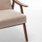 Accent Chair with Microfiber Upholstery and Solid Wood Frame, Classic Mid-Century Modern Living Room Furniture for Extra Seating, Light Camel Livingsource