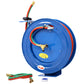 Welding Hose Reel Retractable 1/4 Inch x 100 Foot Twin Oxygen Acetylene Rubber Hoses STD Duty Max 200PSI Heavy Duty Industrial Single Arm Construction - SolidRoot Buy Furniture USA