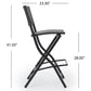Outdoor Wicker Barstools Faux Rattan Patio Bar Stools Foldable Chair, Multibrown, Set of 2 - SolidRoot Buy Furniture USA