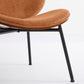 Mid-Century Modern Shell Chair Single Side Chair Tripod,Orange fabric Lounge Chair in Walnut Finish Comfortable Backrest,Orange color,SW1871OG Livingsource
