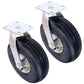 4PCS 10IN CASTER pneumatic tire(2PCS SWIVEL+2PCS RIGID), Caster Wheel, Swivel Plate, Steel Hub with Ball Bearings, 5/8-Inch Bore Centered Axle -black Livingsource
