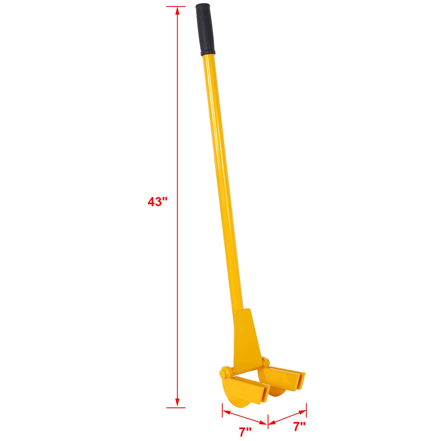 Pallet Buster Tool in Yellow with 43in Long Handle – Deck Wrecker Pallet Tool Pry Bar, Deck Board Removal Tool