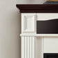 Corner Mantel Cabinet for Living Room or Bedroom with 23 inch Fireplace Insert Heater for the Perfect Ambiance Livingsource