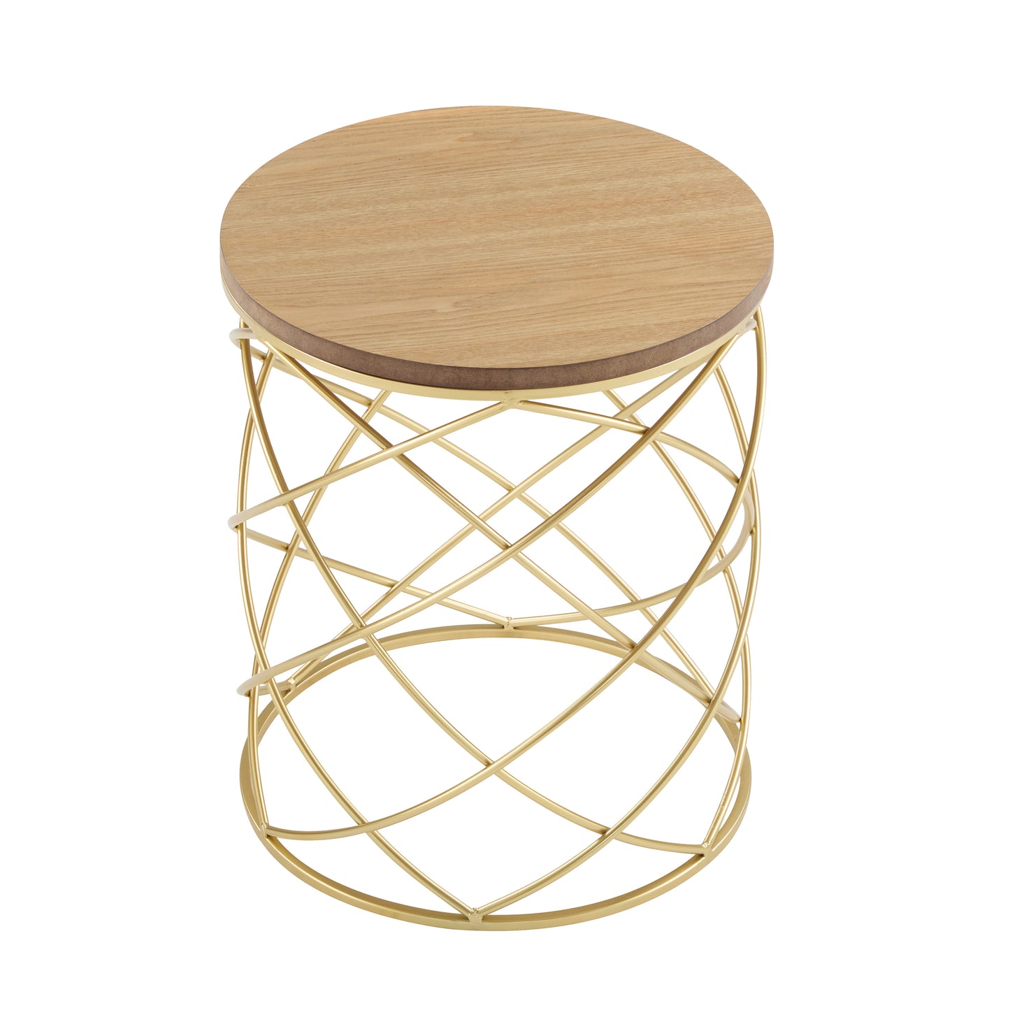 Golden Side table [MDF TOP+ METAL FRAME]