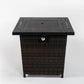 28inch Wicker Square Fire Pit Table - SolidRoot Buy Furniture USA