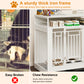 43.3 inch Dog Crate Furniture for Large Dogs,Wooden Dog Crate with Divider,Double Door Dog Kennel with Three Drawers Storages,Heavy Duty Dogs Decorative Pet House for Large Medium Dogs ,White - SolidRoot Buy Furniture USA