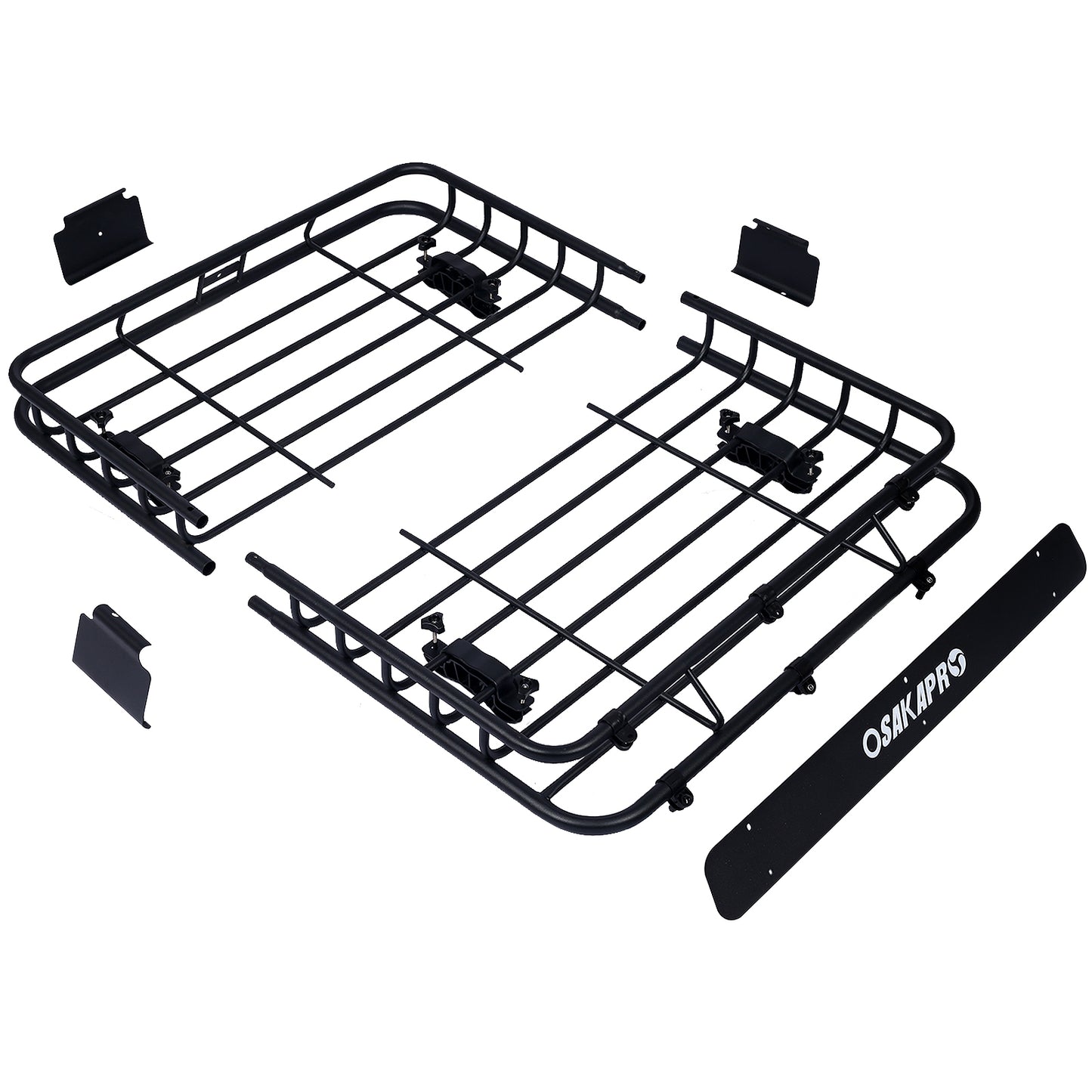 Rooftop Cargo Carrier Basket Motoring Roof Rack,Top Mount Roof Rack 42" black steel