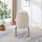 Adjustable Headrest Pillow Rocking Chair, Teddy Fabric Upholstered Glider Rocker with High Backrest, Modern Rocking Accent Chairs Comfy Side Chair for Nursery, Bedroom, Living Room (White) Livingsource