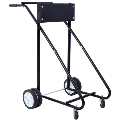 Outboard Boat Motor Stand, Engine Carrier Cart Dolly for Storage, 315lbs Weight Capacity, w/Wheels (black) Livingsource