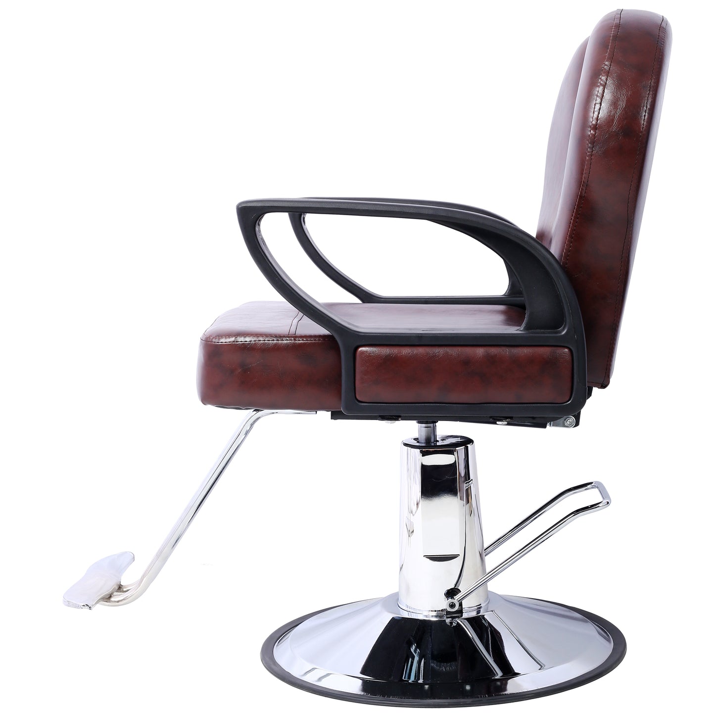 Hair Stylist All Purpose Barber Chair for Barbershop Salon Chair,Heavy Duty Hydraulic Barber Chair Spa Furniture Shampoo Reclining Extra Wider Seat Beauty Hair Salon Equipment ,brown