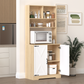 Pantry Cabinet with 2 Doors, 3-Tier Modern Kitchen Cabinet with Shelves, Freestanding Larder Cupboard, Kitchen Pantry Storage Cabinet for Kitchen, Dining Room Livingsource