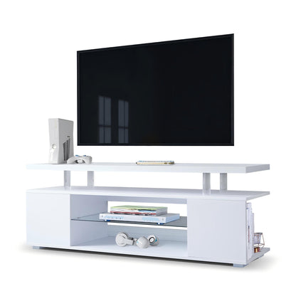 TV Stand for 60 Inch TV LED Gaming Entertainment Center Media Storage Console Table with Large Side Cabinet for Living Room( White) SolidRoot Buy Furniture USA