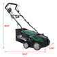 Garden Scarifier, 2-in-1 16INCH Dethatcher Scarifier,15 Amp Electric Lawn Dethatcher,Removable Collection Bag extra large 58QT Livingsource