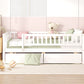 Full Size Daybed Wood Bed with Two Drawers , White - SolidRoot Buy Furniture USA
