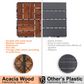 Acacia Wood Interlocking Deck Tiles Checker Pattern, 10PCS 12" x 12" Square Brown Acacia Hardwood Outdoor Flooring for Patio, Bancony, Pool Side,... - SolidRoot Buy Furniture USA