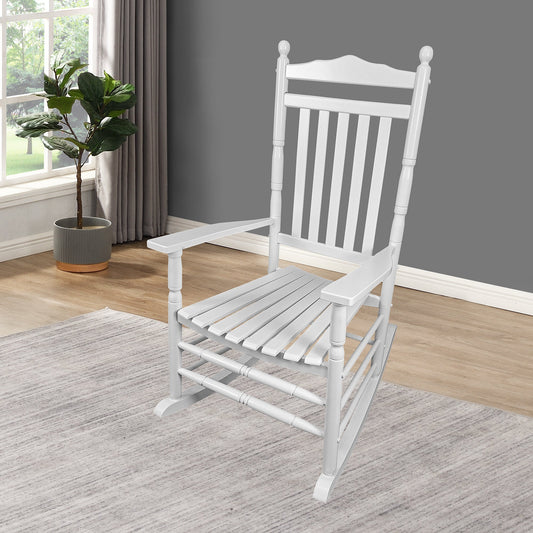 BALCONY PORCH ADULT ROCKING CHAIR - WHITE Livingsource